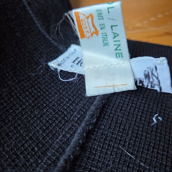 100% Wool Gorgeous Holt Renfrew Long Open Black Cardigan - Picture 11 of 11